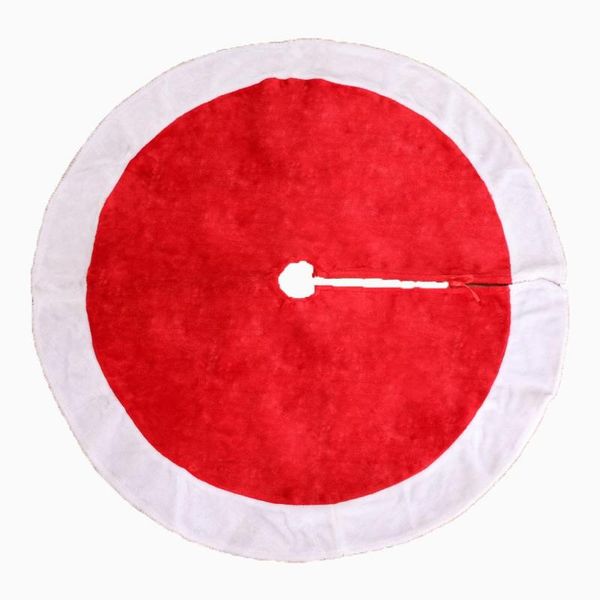 

christmas decorations round tree skirt red home pad for party decor velvet 120cm foot short carpet mat ornament year