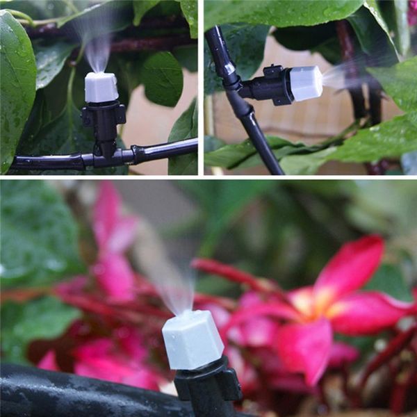 

watering equipments 1 set 10m multi-function water sprinkler cooling 10 sprinklers misting spray nozzle (random color