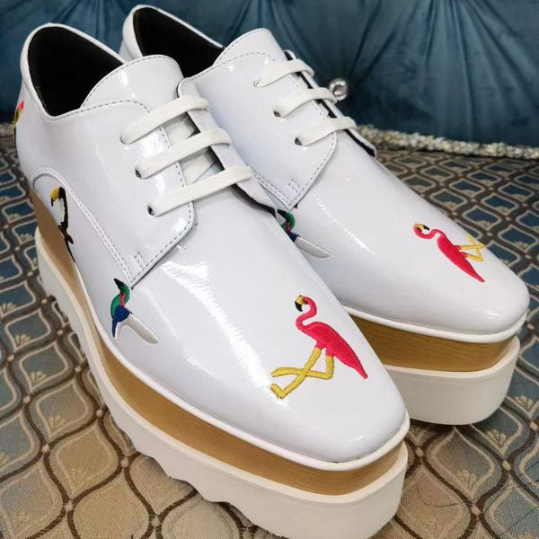 

fashion star shoes womens thick-soled wedges with trifle waterproof platform square head increased formal leather british style comfortable, Black