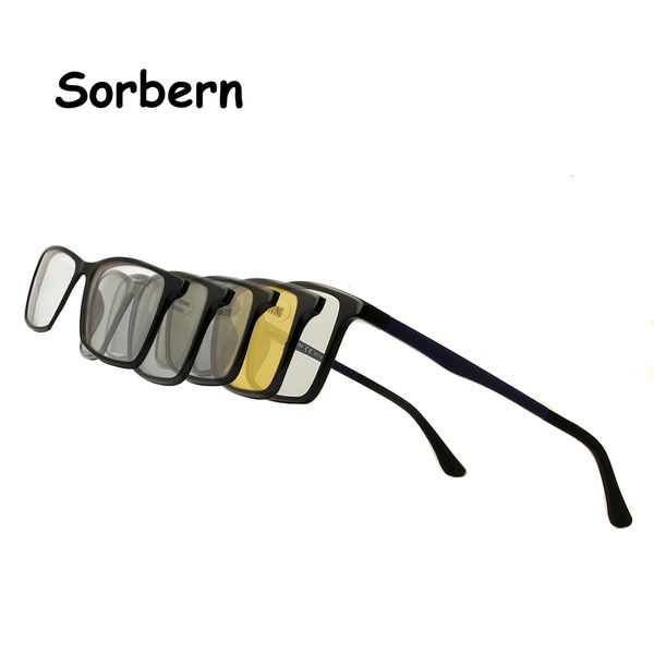

sunglasses fashion ultem glasses frame men hd night vision oculos clip on computer with magnetic clip-on polarized uv400, White;black