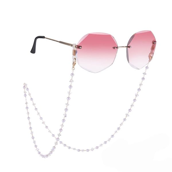 

pearls crystal beads glasses chain eyewear mask holder necklace eyeglasses lanyard sunglasses strap summer jewelry