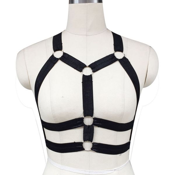 

cosplay costumes lou2.5cm elastic band bandage bra off shoulder perspective fun tight underwear soft gothic shape, Black