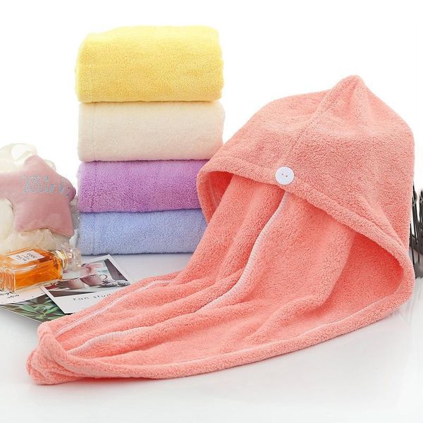 

towel women hair drying hat quick-dry cap bath microfiber solid super absorption turban dry