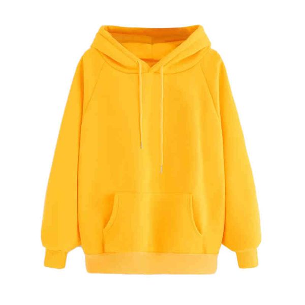 

yellow hoodies womens sweatshirts long sleeve hoodie sweatshirt hooded pullover blouse with pocket fashion clothes, Black;white