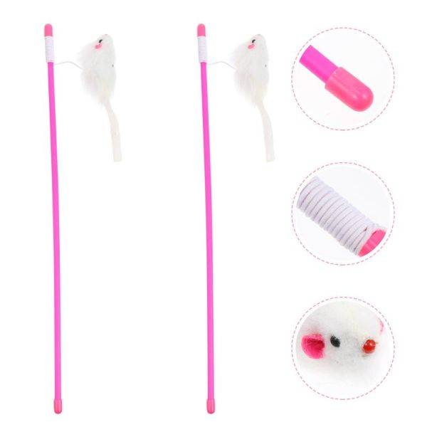 

cat toys 2pcs teaser design wand plaything kitten interactive stick rod