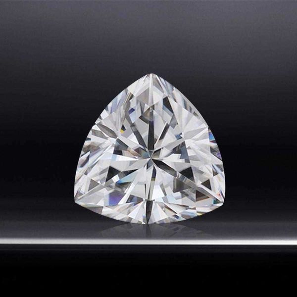 Szjinao Echter 100 % loser Edelstein, Moissanit, Diamomd, Trillion-Form, 1 ct, 6,5 mm, D-Farbe, VVS1 GRA, Moissanit-Stein für Diamantring H1015