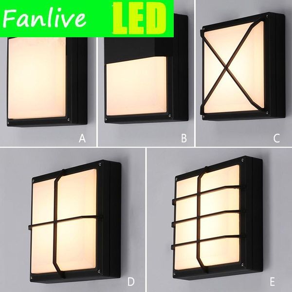 

10pcs 24w outdoor wall lamp modern simple waterproof ip65 villa courtyard led corridor balcony surface mounted ceiling light lamps
