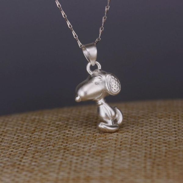 

pure silver 12 zodiac pendant snoopy pendant pendant dog children lovers student accessories, Red;brown