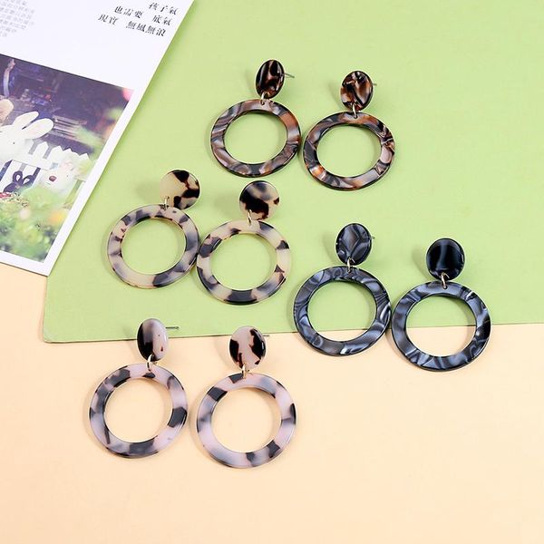 

dangle & chandelier kiss me statement earrings personalized fashion resin acetate round for women ethnic jewelry, Silver