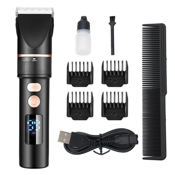 

hair clippers men's electric clipper lcd digital display titanium alloy ceramic blade sharpness