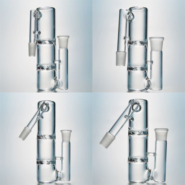 Accessori per fumatori di ceneri di vetro con turbina a doppio ciclone Dis Perc Clear Ashcatcher 14mm 18mm Giunto per tubi di acqua Bong