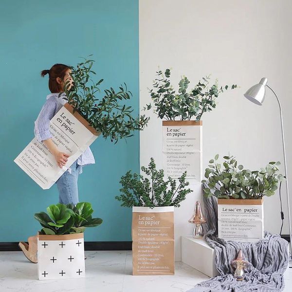 

storage bags ins kraft paper bagle sac en papier bag in northern europe package