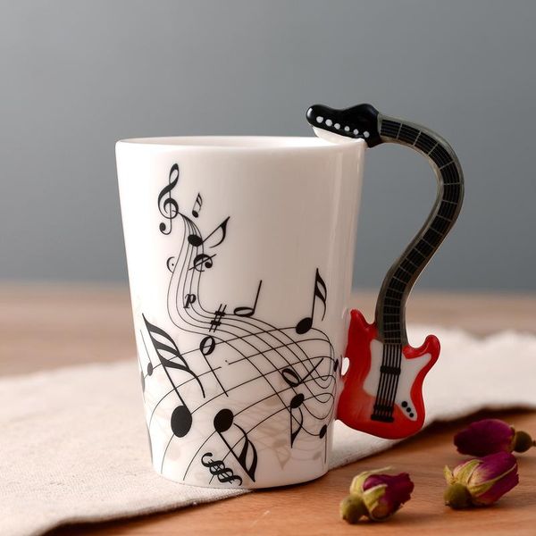 

mugs creative ceramic cup milk breakfast cupoffice note musical instrument water mark nordic coffee cups