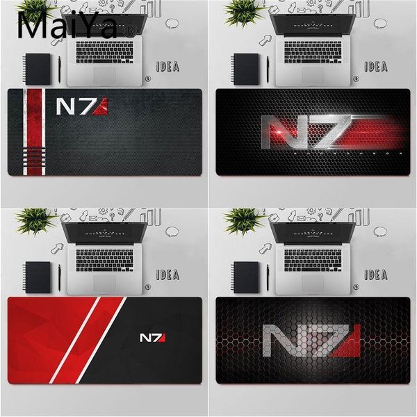 

mouse pads & wrist rests maiya mass effect n7 game logo locking edge pad large keyboards mat