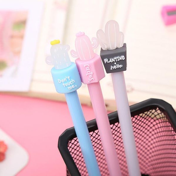 

2pcs/set funny stationery cute cactus pen advertising gel school fashion office kawaii supply sign pens