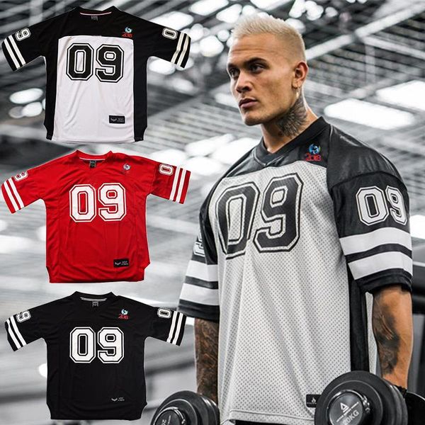 

men's t-shirts 2021 brand men tshirt quick dry breathable soccer jersey shirt sports loose bodybuildi t-shirt size m-xxl, White;black