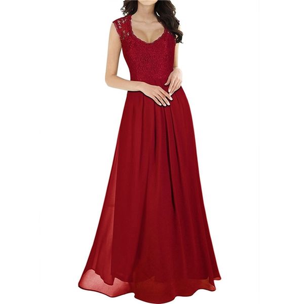 Sommer Spitzenkleid hohe Taille hohl rückenfrei exquisite Mode grün V-Ausschnitt Retro große Größe lange Vestidos LR81 210531