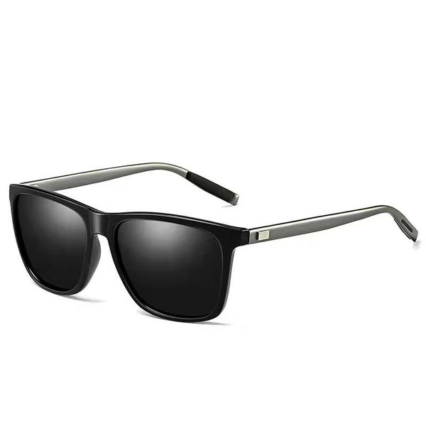 

sunglasses classic magnesium aluminum polarized men and women driving eyewear brand designer uv400 gafas de sol, White;black