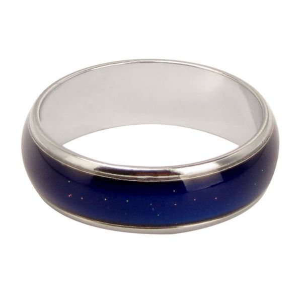

fashion simple 6mm warm mood color changing ring for men and women, Silver