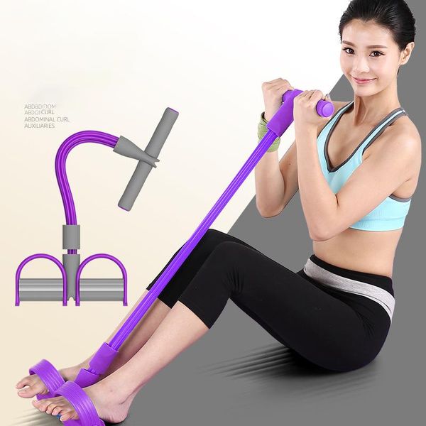 

fitness resistance bands elastic pull ropes exerciser pedal for women men sit-up abdominal training equipment