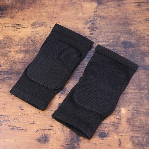 

knee pad tight non-falling sponge sleeves breathable flexible elastic support protector cover(a pair of black pad, xs) elbow & pads, Black;gray