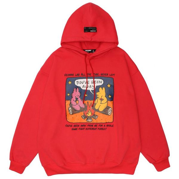 

men's hoodies & sweatshirts mens graphic print hoodie sweatshirt loose pullover outwear harajuku 2021 autumn oversized 85%cotton, Black