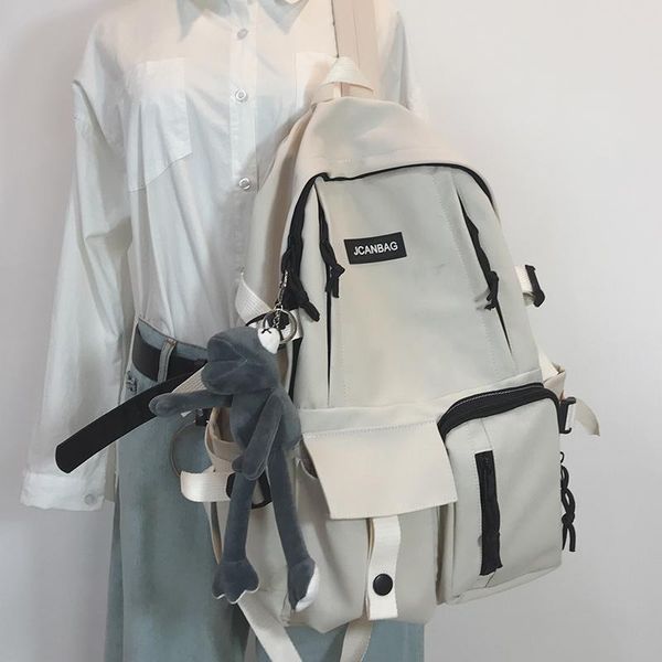 

backpack school bag female college students hong kong style couple all-match junior high tooling