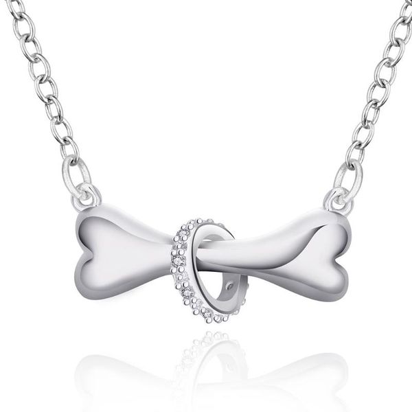 

women fashion bone pendant dog chain 18inch necklace jewelry necklaces, Silver