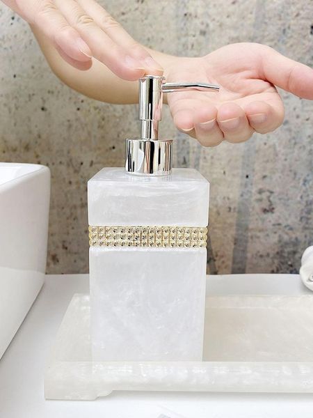 

european-style ceramic bathroom sub-bottling hand sanitizer bottle shower gel shampoo lotion press model room decoration bath accessory set