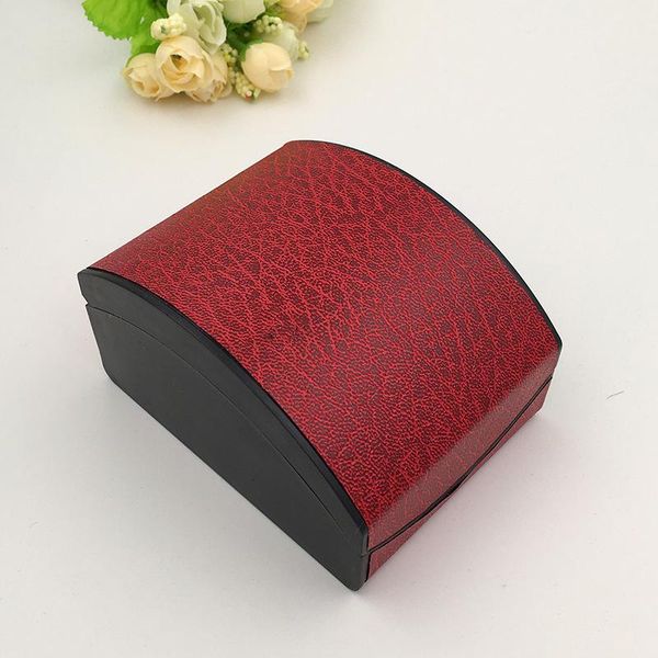 

watch boxes & cases red black wrist present gift box case for jewelry solid gifts clock arched durable display holder horloge doos, Black;blue