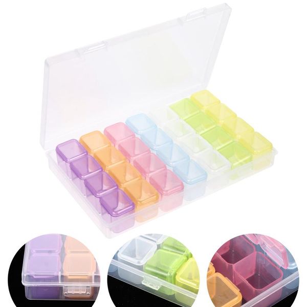 

nail art equipment 3pcs useful storage boxes multiple decor organizer box, Silver