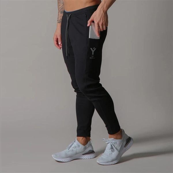 

spring jogging pants men sport breathable mens bodybuilding joggers gym trousers running black sweatpants, Black;blue