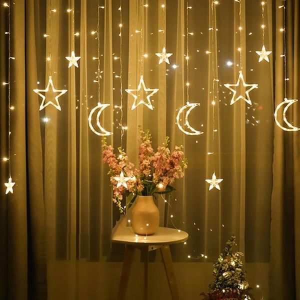

strips fairy string light led lamp moon star durable 8 modes romantic super bright party decoration