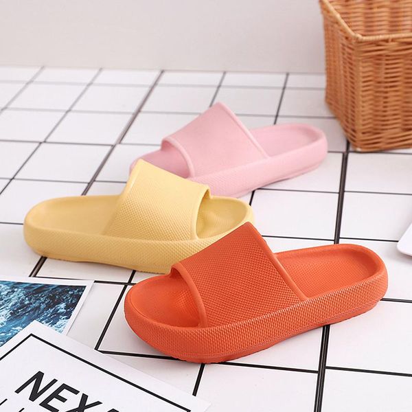 

summer home women slippers simple shoes non-slip bathroom slides flip flops couples indoor platform, Black