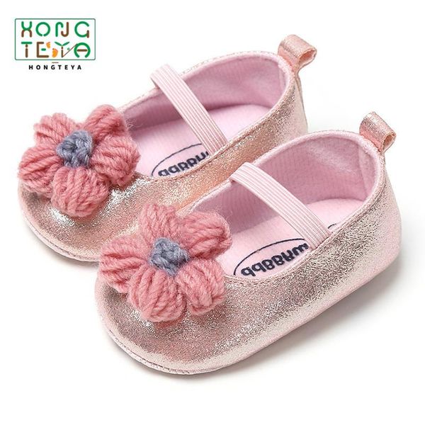 

first walkers 2021 baby cute princess shoes wool flower soft bottom non-slip toddler spring and autumn for 0-12m