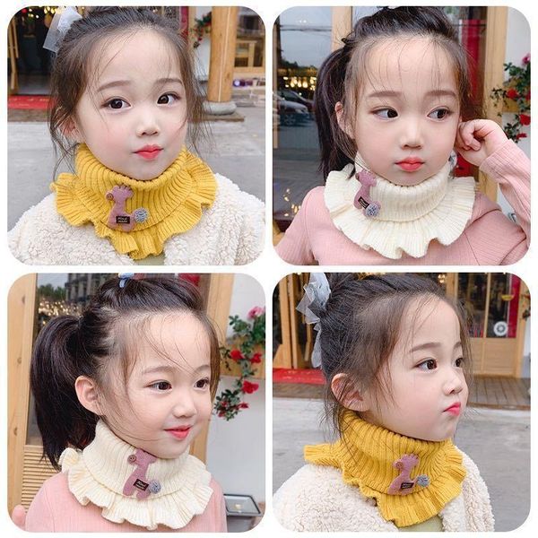 

scarves children winter scarf baby elasticity collar cartoon knitted neck gaiter designer child choker neckerchief kid snood, Blue;gray