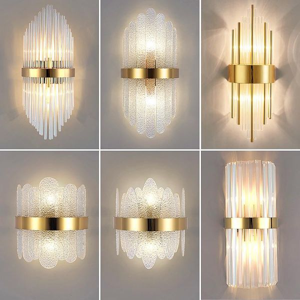 

wall lamp led postmodern gold black designer light sconce for bedroom corridor