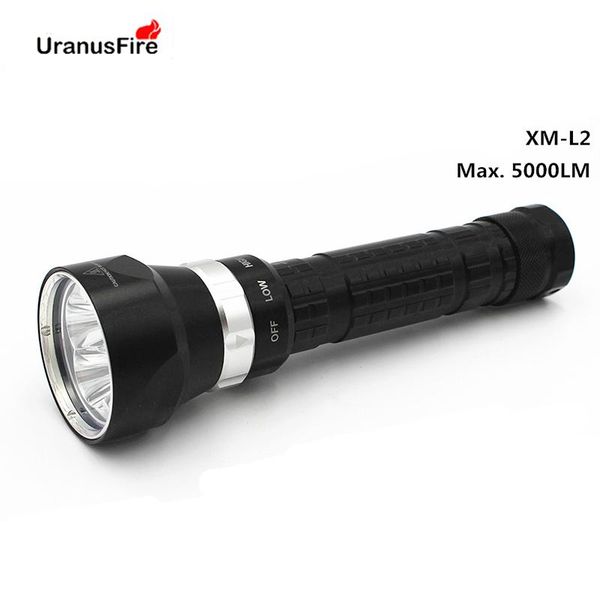 

* xm-l2 led diving 3 modes scuba light torch underwater 100m power by 3.7v 18650 or 26650 battery flashlights torches