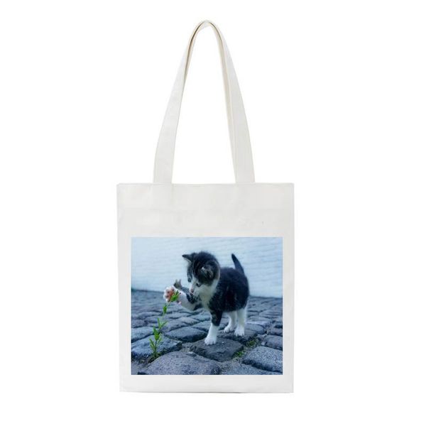 

shopping bags handbags custom printed logotote bag diy travel storage canvas casual eco large capacity tote