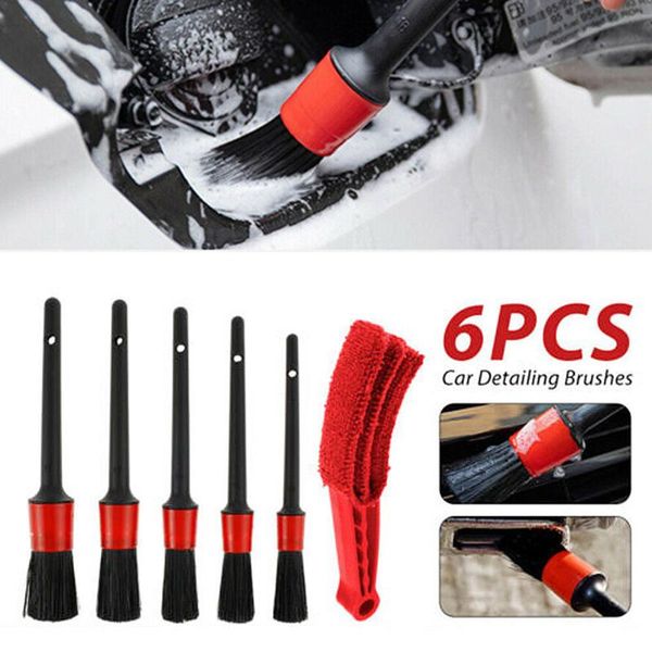 

100% brand car cleaning detail brushes black & red sponge