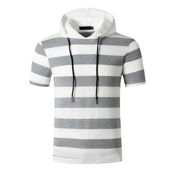 

men's t-shirts mens hipster hip hop streetwear striped t shirt men workout tee shirts short sleeve gym bodybuilding t-shirt male t-shi, White;black