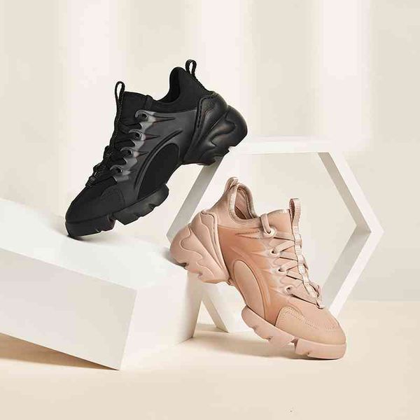 

dress shoes sapatos vulcanizados femininos primavera e verÃ£o novo estilo interno aumento de sola grossa moda casual sapatos esportivos qxqi, Black