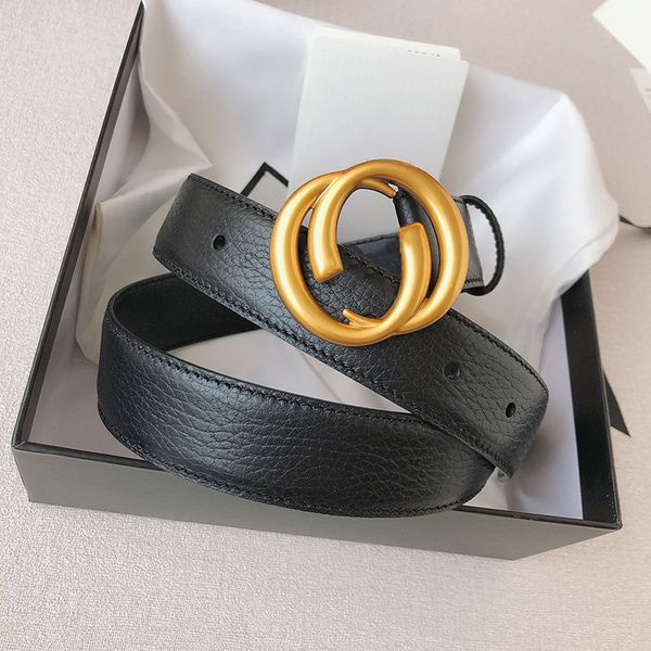 

men's leather belt with interlocking buckle designers dress official belts double hardware wide 2 3 4 cm199o, Black;brown