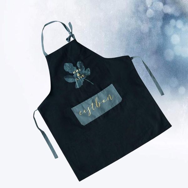 

aprons fashion kitchen apron waterproof oilproof creative thicken (black)