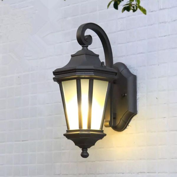 

outdoor wall lamps hawberry american style simple lamp waterproof courtyard european retro balcony wall-mounted octagonal cage