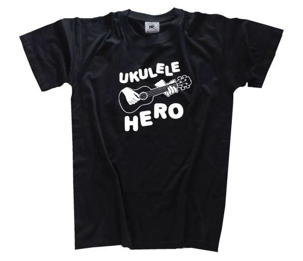 

ukelele hÃ©roe guitarra banda concierto camiseta s-xxxl nuevo, White;black