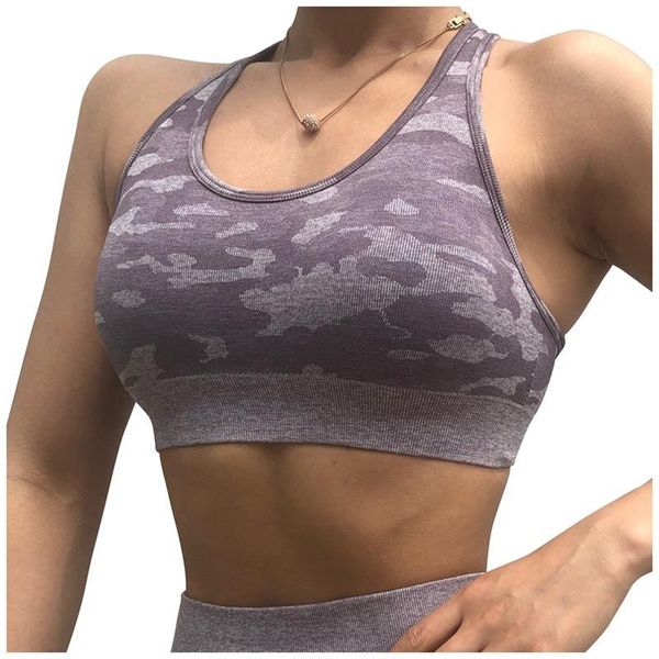 

camouflage sports underwear quick drying absorption running fitness bra crop padded anti-sweat workout sportswear gym clothing, White;black