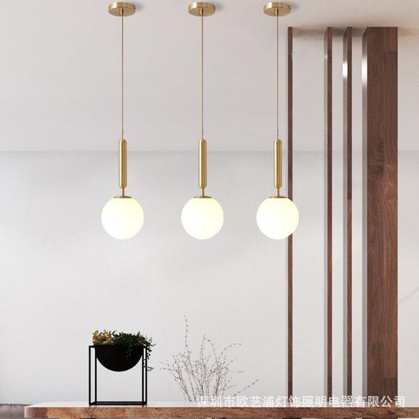 

pendant lamps small chandelier bedroom bedside lamp modern simple personality model room dining bar