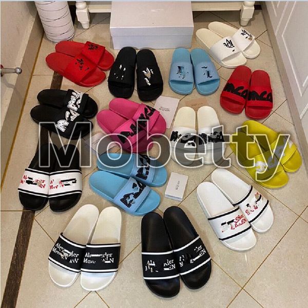 

slipper 2021 classic of transparent crystal embroidered letter sandals holiday slippers fashion trend ladies shoe lqe7, Black