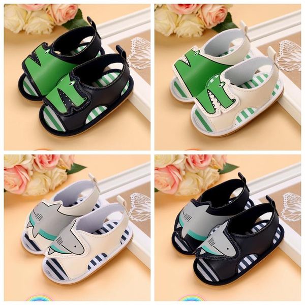 

sandals baby lovely cartoon design summer beach flat sandal shoes to 18 months, the born toddler, Black;red